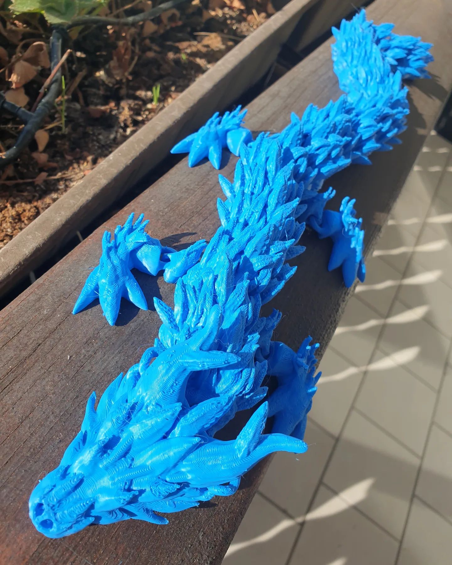 Articulated Dragon, 32h Druckzeit #3ddruck #printinplace #3dprinting